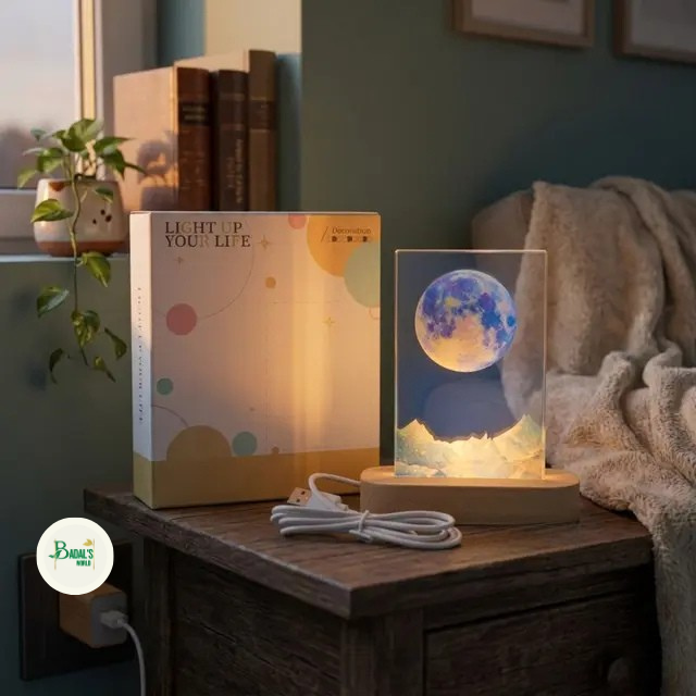 3D moon crystal night light M0014 - Image 3