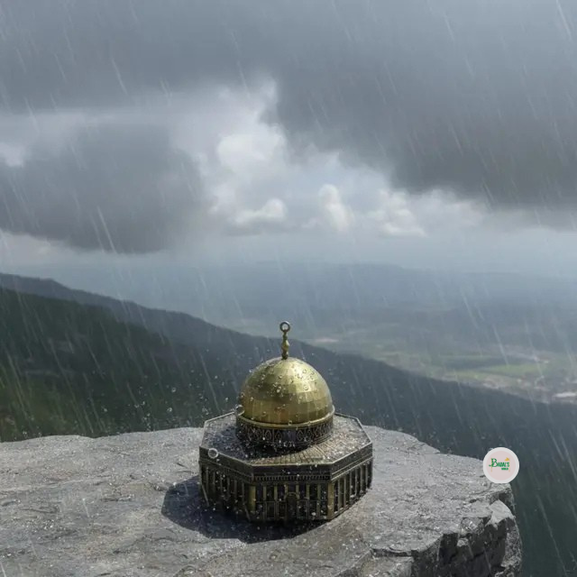 Metal replica model of the Dome of the Rock (Qubbat al-Sakhra)R0288 - Image 4