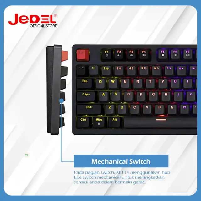 JEDEL GAMING KL-114 MECHANICAL KEYBOARD - Image 3