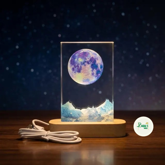 3D moon crystal night light M0014 - Image 4
