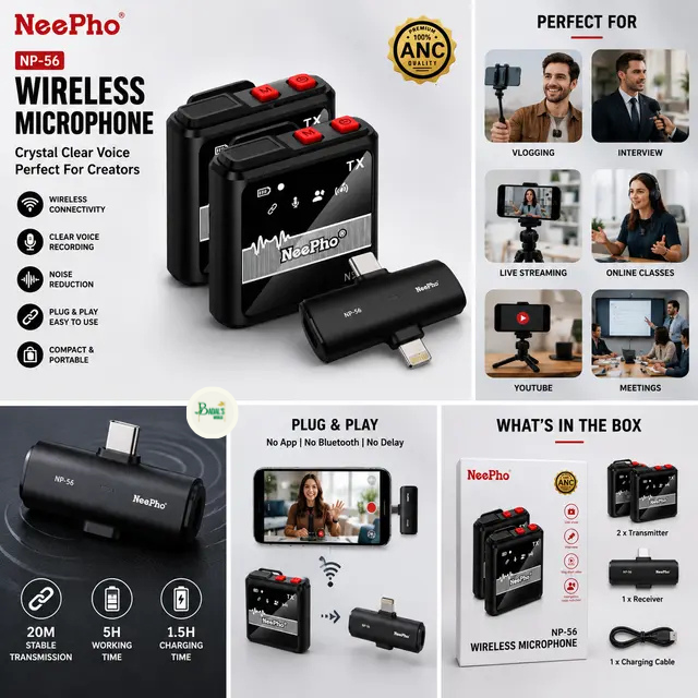NeePho NP-56 Wireless Microphone đ¤â¨