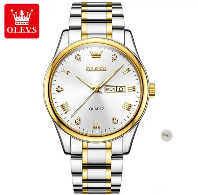 "Olevs 5563 Stainless Steel Analog Wrist Watch For Men - Image 5