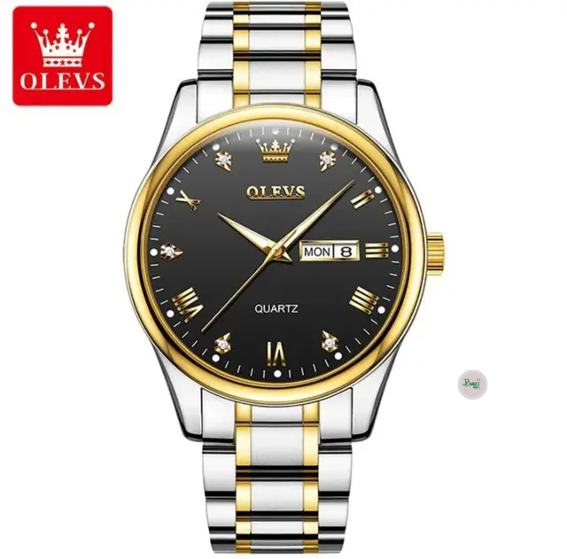 "Olevs 5563 Stainless Steel Analog Wrist Watch For Men - Image 6