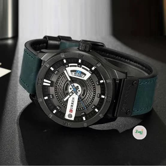 CURREN 8301 Watch Men Date Display Leather Creative Quartz Wrist Watches - Image 3