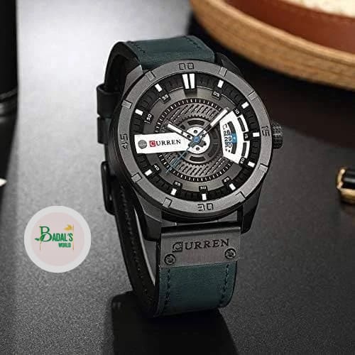 CURREN 8301 Watch Men Date Display Leather Creative Quartz Wrist Watches - Image 4