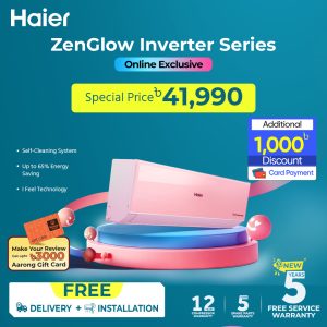 Haier 1 Ton ZenGlow Inverter Air Conditioner [ZenGlow-13INVPX6P]